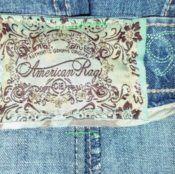 NWT AMERICAN RAG CIE High/Low Hem Flare Side Pleats 5 Pocket Frayed Hem Skirt - Picture 14 of 14